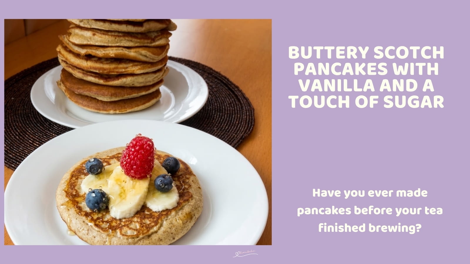 An image of a stack of Whole Wheat Scotch pancakes/drop Scones with milk and egg
