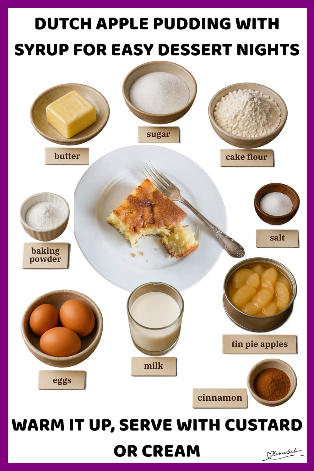 An image of a baking tray with Dutch Apple Pudding with Syrup