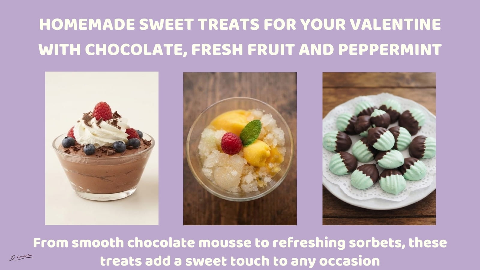 An image of Chocolate Mousse, Sorbet and Peppermint Dreams