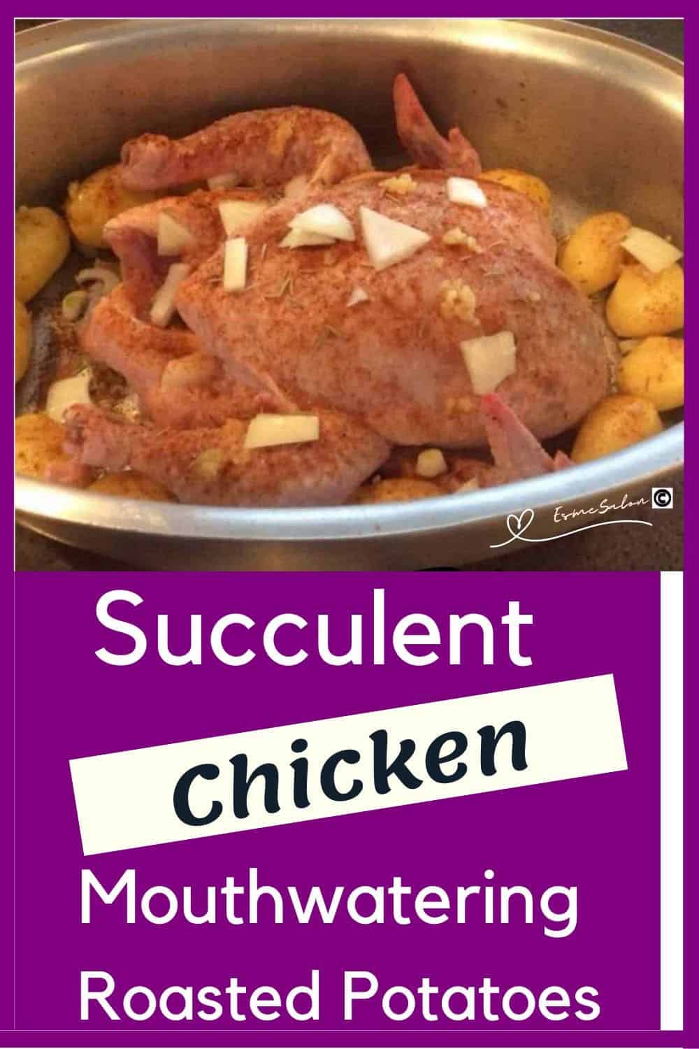 an image of a chicken ready in a casserole to be baked