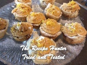 Small mini tartlets with lemon and rind