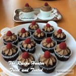 an image of small Chocolate Cupcakes with chocolate and cream cheese ganache
