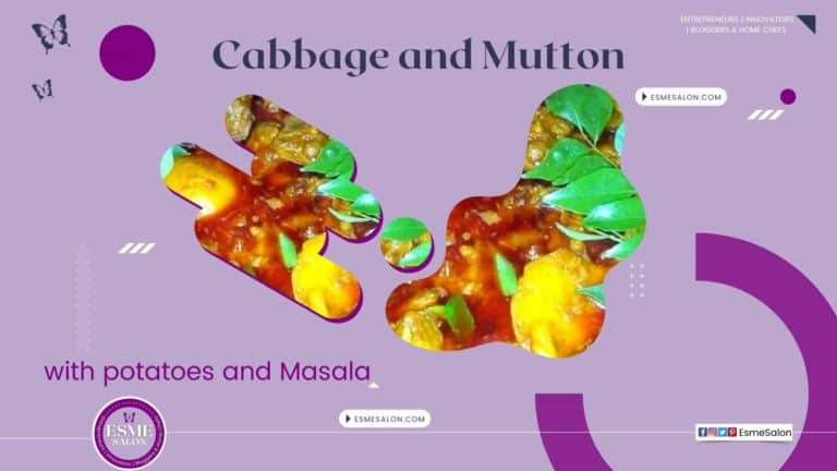 Cabbage and Mutton with Masala and potatoes