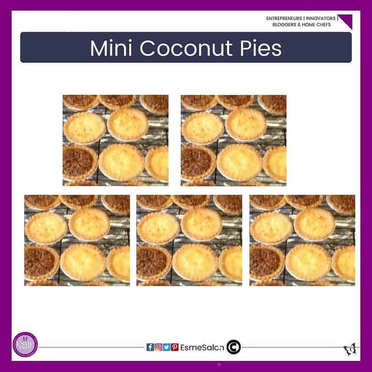 an image of mini Coconut Pies in store bought pie shells