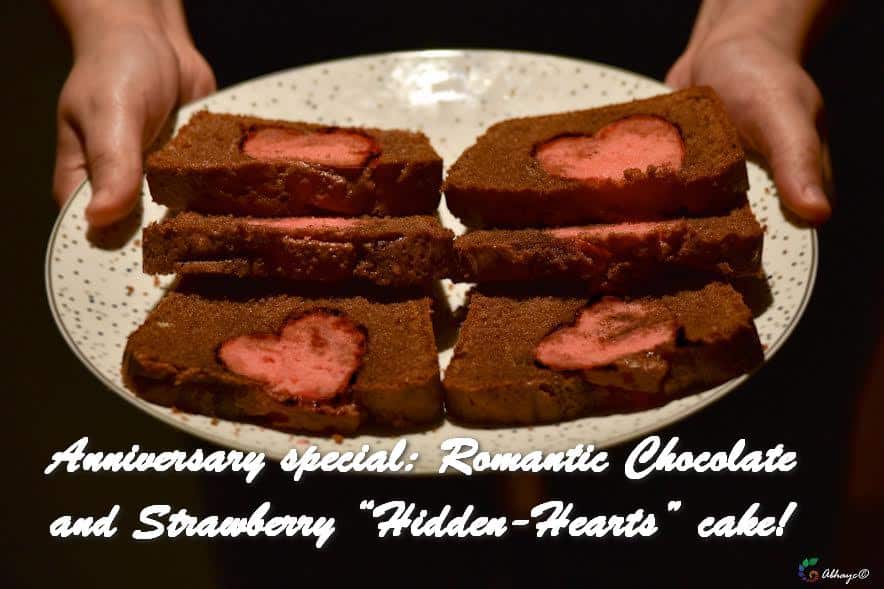 TRH Anniversary special Romantic Chocolate and Strawberry Hidden-Hearts cake!