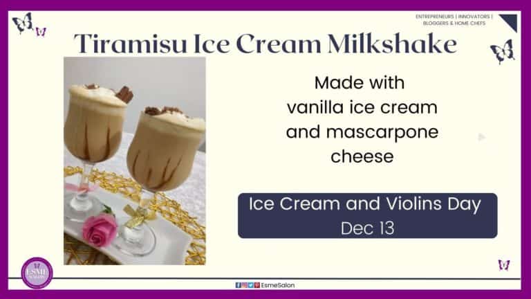 Tiramisu Ice Cream Milkshake