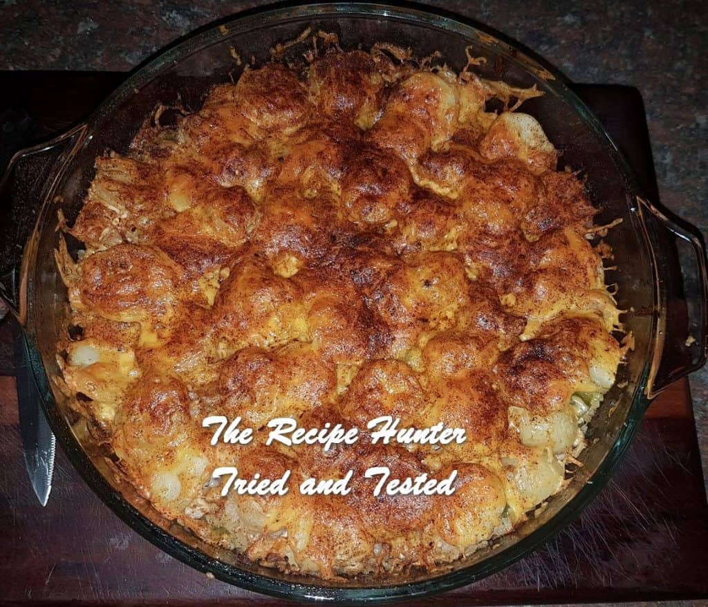 A Brown Rice and Chicken Casserole with baby potatoes