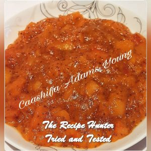 Sugar-free Nectarine and Chia Jam with chia seeds