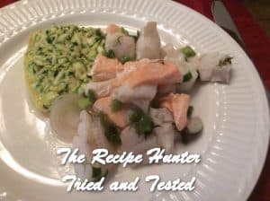 Baked Fish with Pan Baked Zucchini on the side