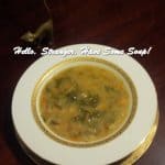 Passover soup with cannelloni and shredded kale