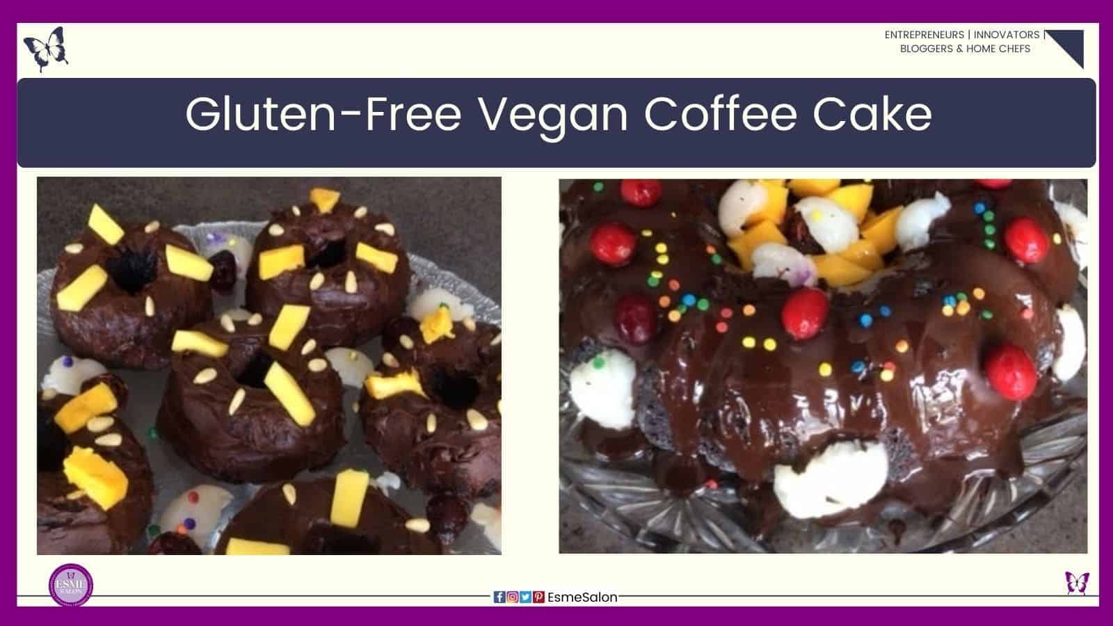 an image of a large and small bundt cake Gluten-Free Vegan Coffee Cake