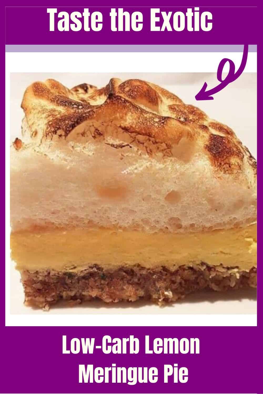 an image of a slice of Low-Carb Lemon Meringue Pie
