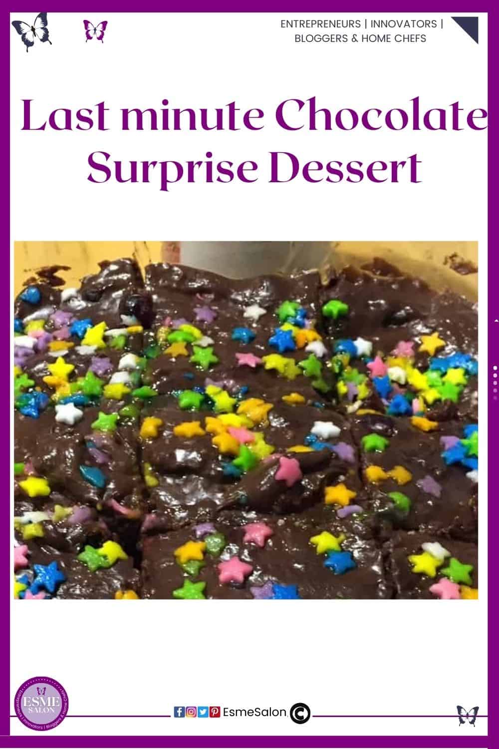 an image of a brown Chocolate Surprise Dessert in a rectangular dish