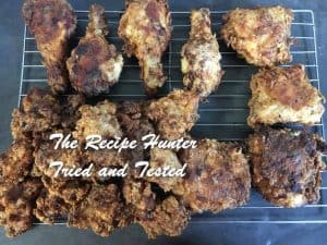 Chicken pieces soaked in buttermilk and then deep-fried