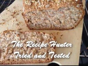 An Yoghurt Bread for breakfast, sliced and on a wooden board