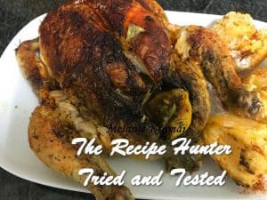 Image of a chicken with veggies done in the air fryer