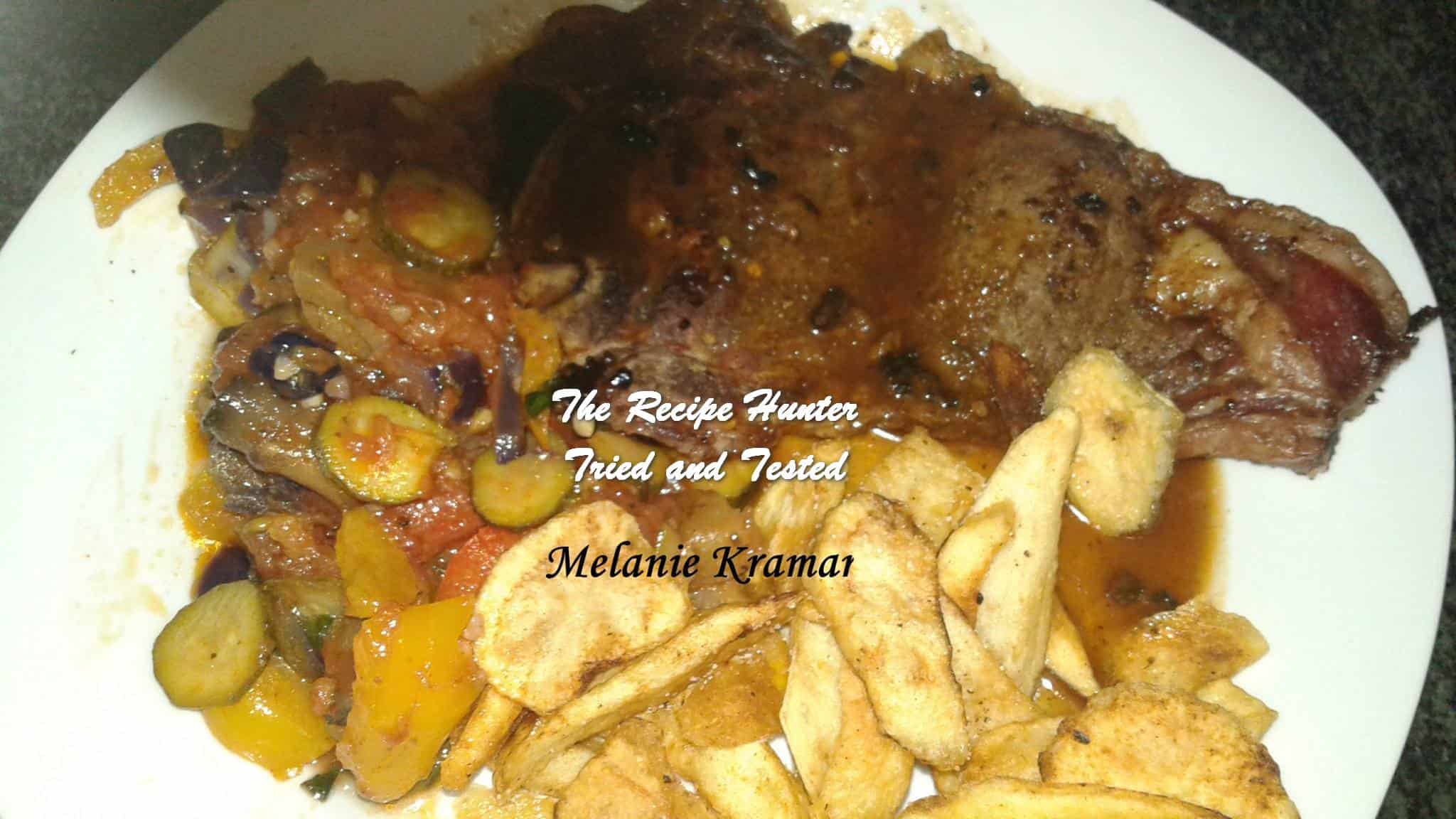 TRH Melanie's T-Bone Steak, Chips and Ratatouille
