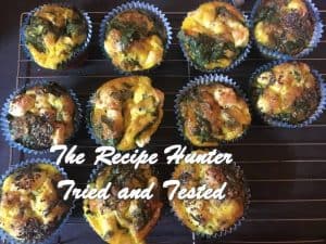 Spinach and Feta Frittata in small cupcake holders