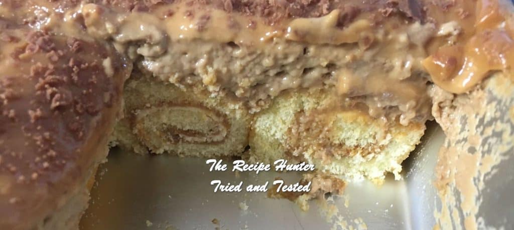 Homemade replica of the store-bought Swiss Roll Caramel Tart