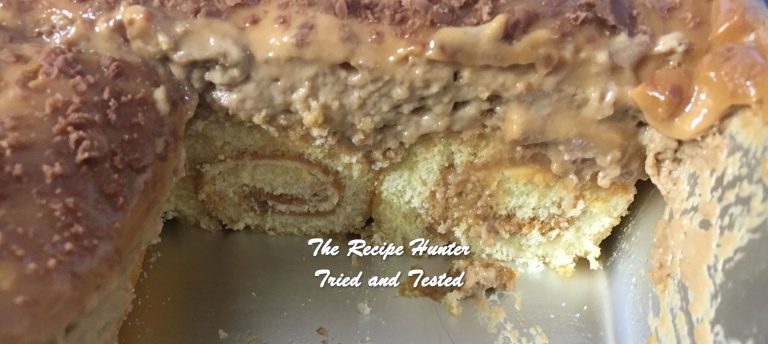 Homemade replica of the store-bought Swiss Roll Caramel Tart