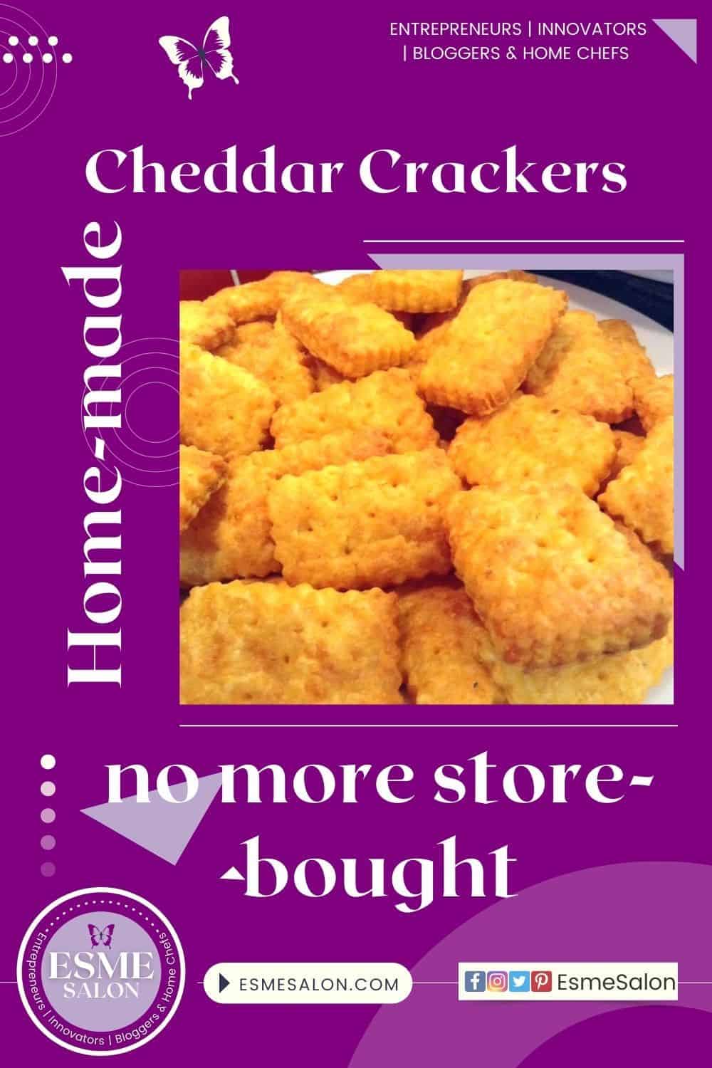 Cheddar Crackers, little pockets of lightness and better than store-bought