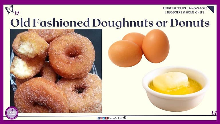 an image of a stack of cinnamon sugar coasted Old Fashioned Doughnuts or Donuts on a glass dish