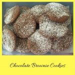 Pillow-like chocolate Brownie Cookies with icing sugar dusting
