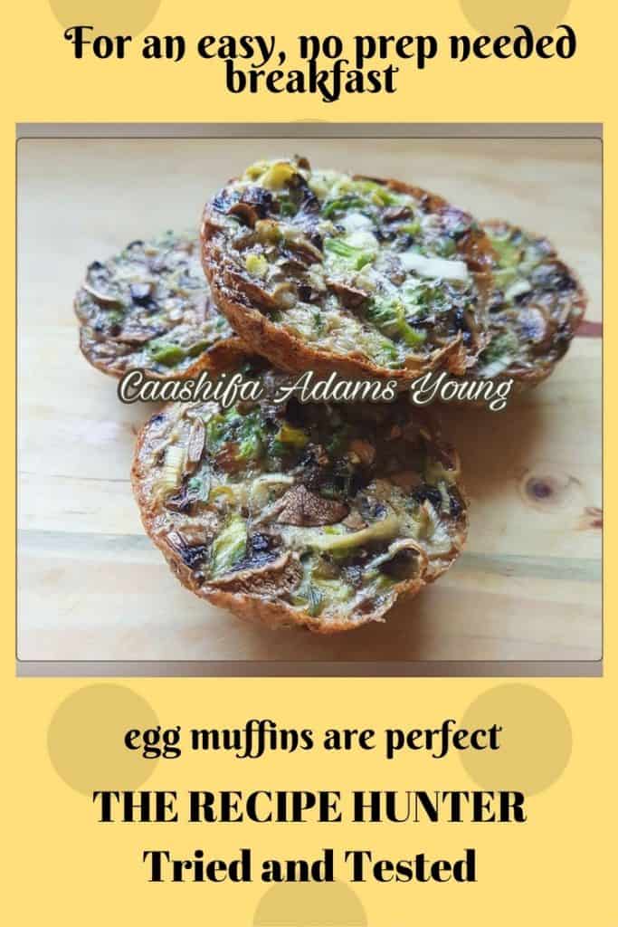 Mushroom and Leek Egg Muffin for a quick breakfast at any time