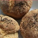 3 Potato Scones, no eggs used, and topped with poppy seeds