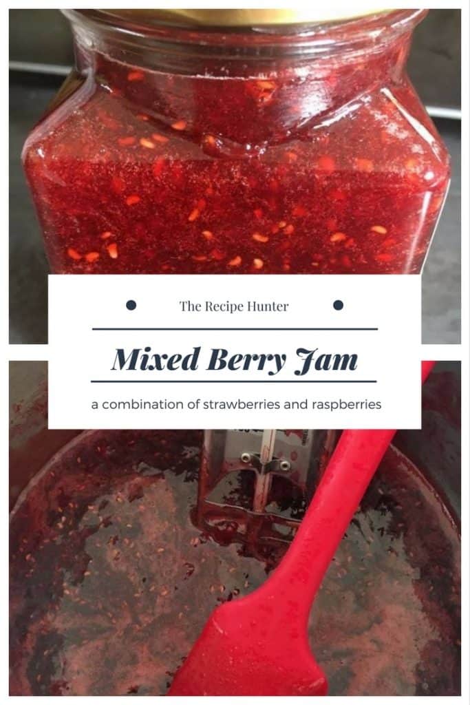 Mixed Berry Jam, strawberry and raspberries