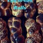 Egg Bread Rolls braided and topped with Sesame and poppy seeds