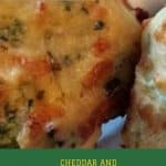 2 blocks of Cheddar and Spinach Biscuits prepared in a square baking pan