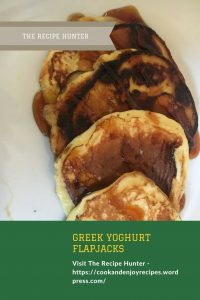 Yogurt flapjacks with maple syrup