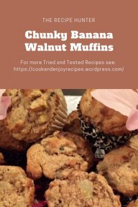 Chunky Banana Walnut Muffins