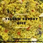 Yellow Savory Rice with added veggies