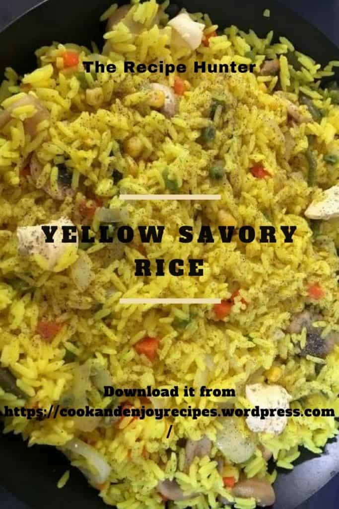 Yellow Savory Rice with added veggies