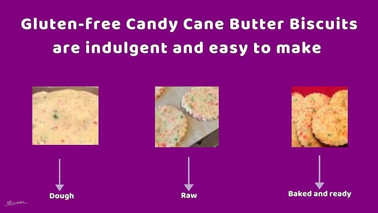 an image of Gluten-Free Candy Cane Butter Biscuits for Christmas