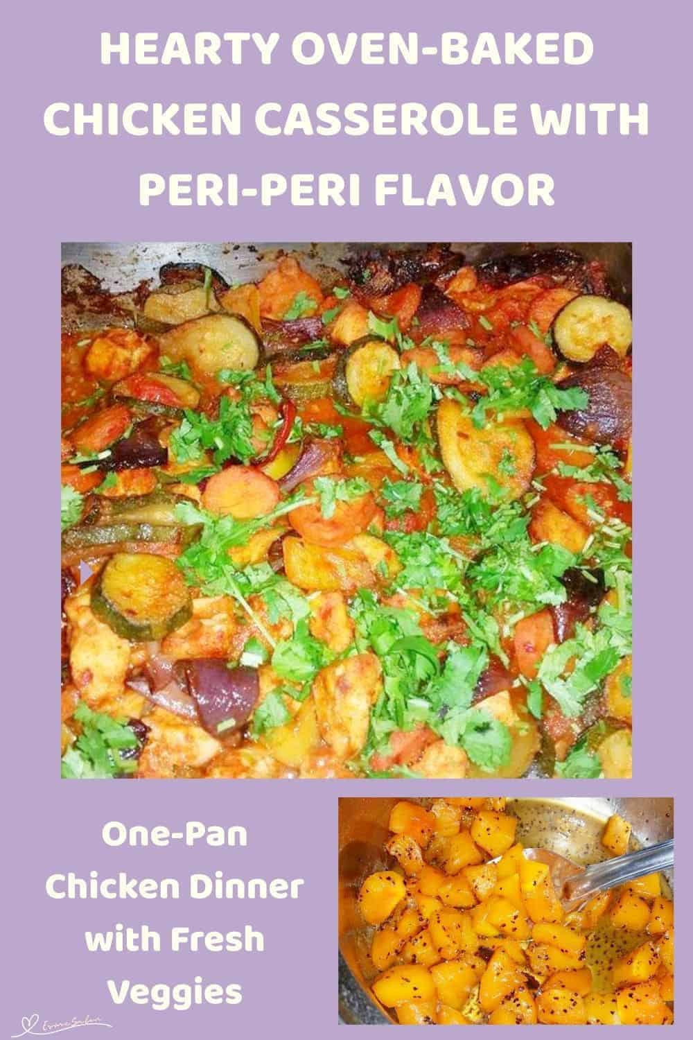 an image of Hearty Oven-Baked Chicken Casserole with veggies and riced