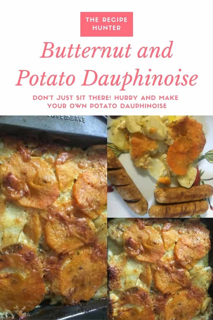 Butternut and Potato Dauphinoise and cheese