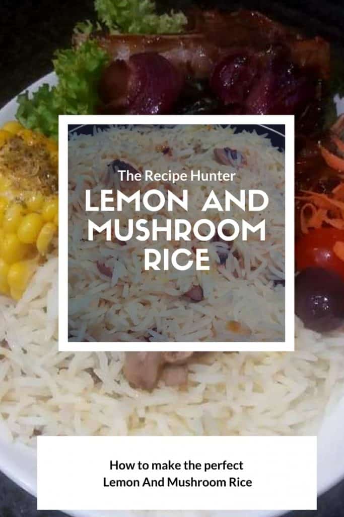 Lemon and Mushroom rice