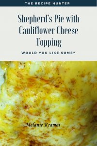 Shepherd's Pie with Cauliflower Cheese Topping