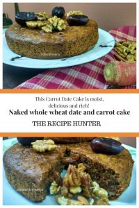 Naked whole-wheat date and carrot cake