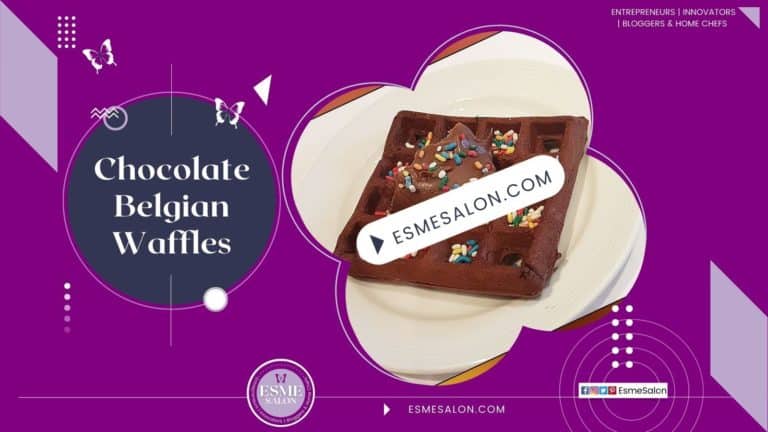 An image of a Chocolate Belgian Waffles with sprinkles