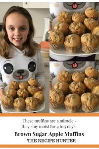 Brown Sugar Apple Muffins with demerara sugar topping