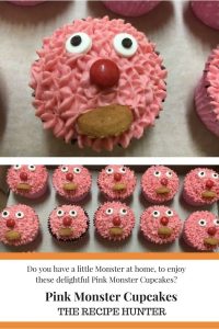 Pink monster cupcakes