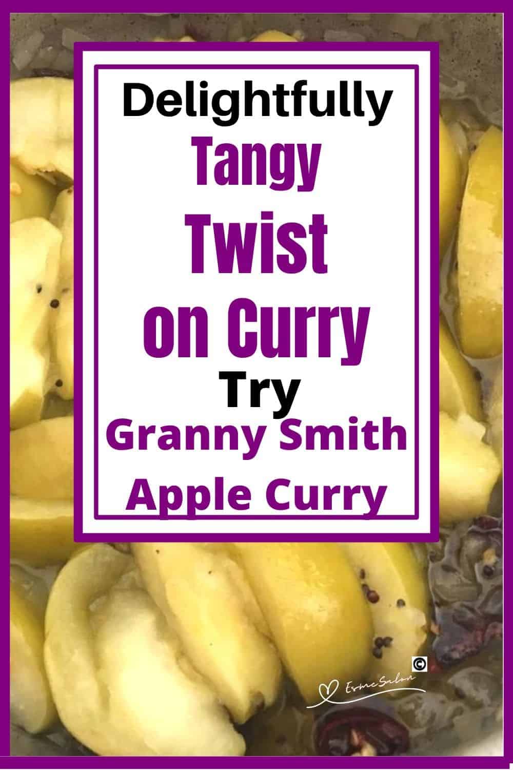 an image of a enamel dish filled with Granny Smith Apple Curry