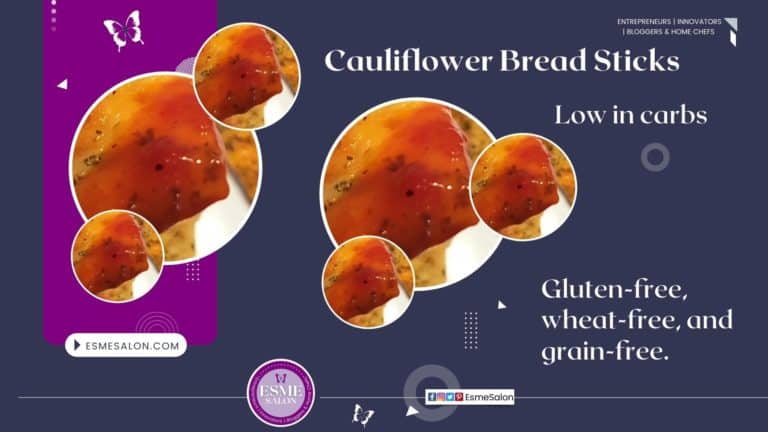 These cauli "bread" sticks are not only low in carbs but are gluten-free, wheat-free, and grain-free.
