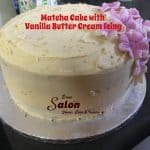 Matcha Cake with Vanilla Butter Cream Icing