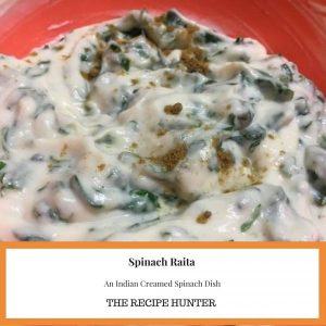 Indian Spinach Raita