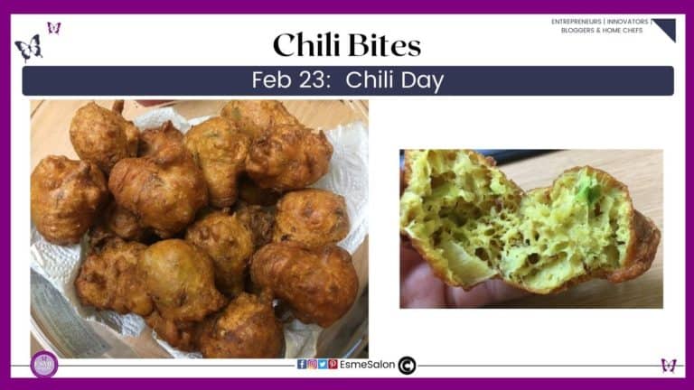 an image of fried Chili Bites, it's crisp on the outside and soft on the inside